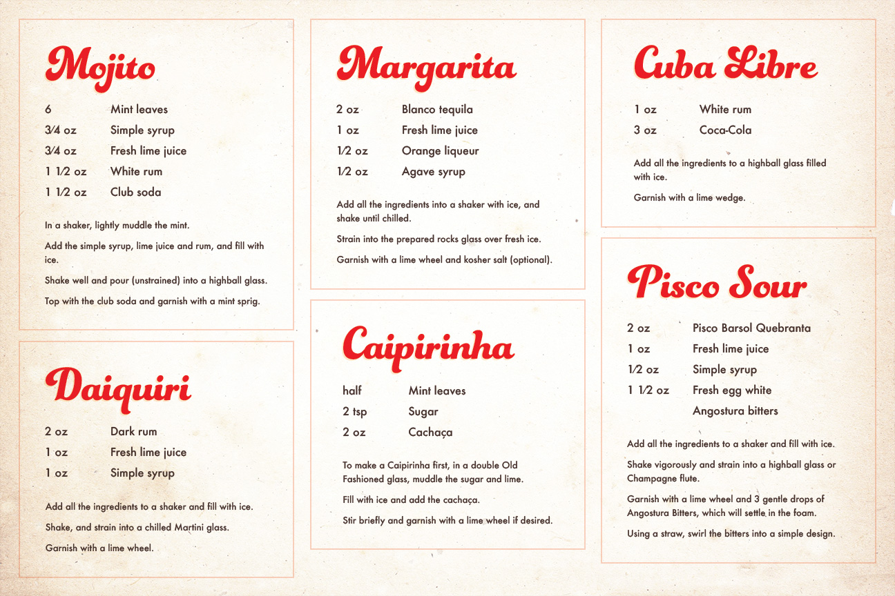 Womensforum handout graphic for their Night in Havana dinner event, back side.